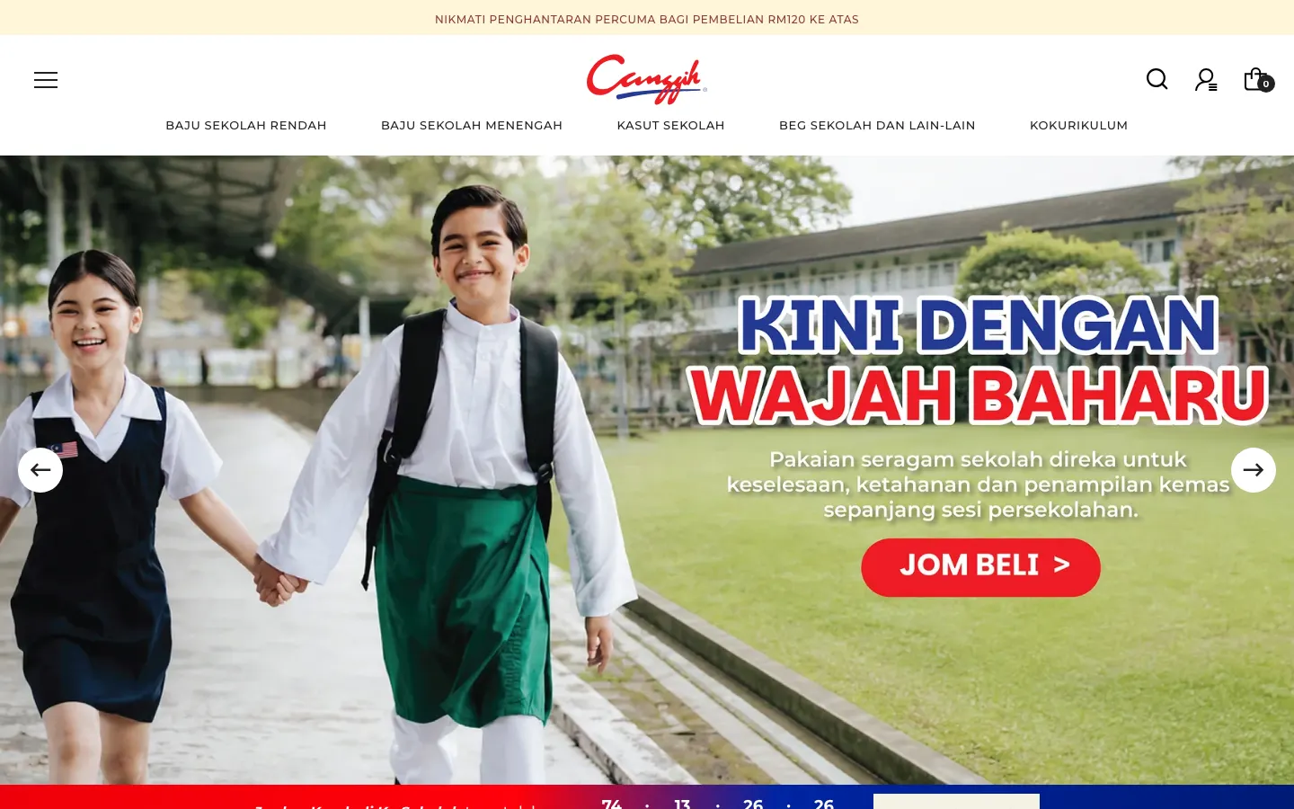 Canggih online store homepage